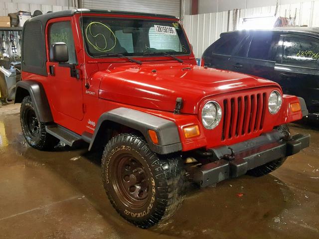 1J4FA49S85P355171 - 2005 JEEP WRANGLER / RED photo 1