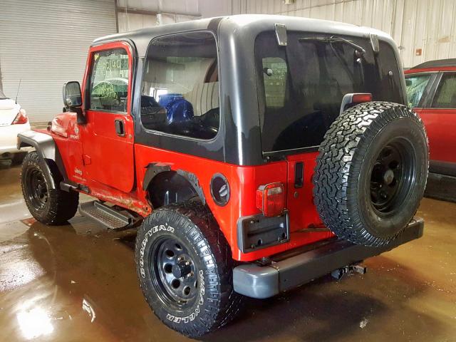 1J4FA49S85P355171 - 2005 JEEP WRANGLER / RED photo 3