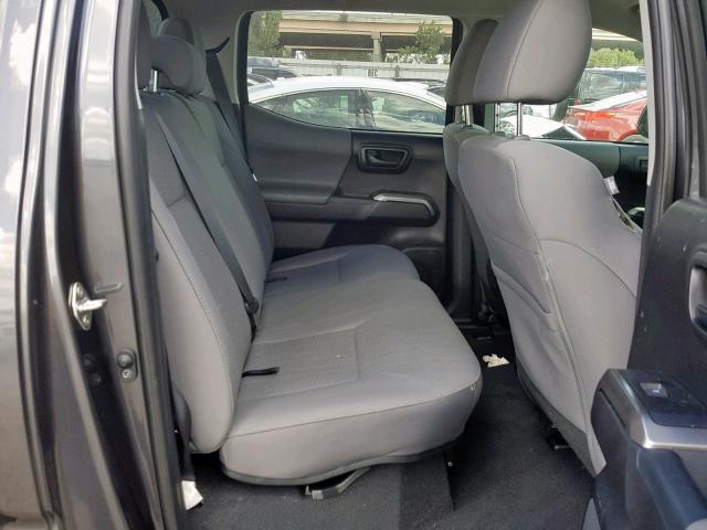 3TMAZ5CN1JM064819 - 2018 TOYOTA TACOMA DOU GRAY photo 6