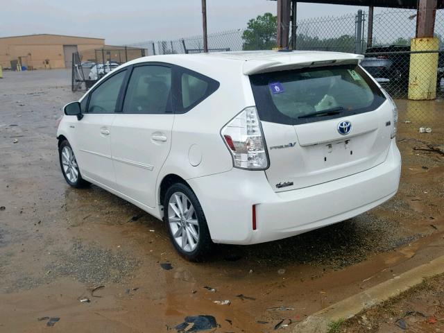 JTDZN3EU2D3195979 - 2013 TOYOTA PRIUS V WHITE photo 3