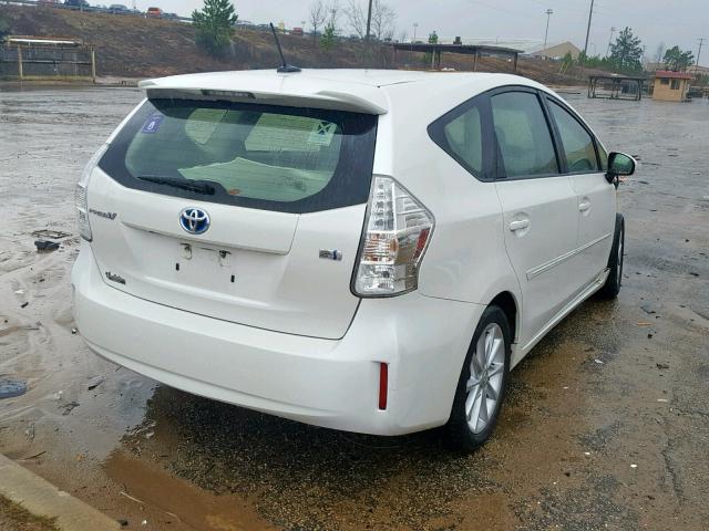 JTDZN3EU2D3195979 - 2013 TOYOTA PRIUS V WHITE photo 4