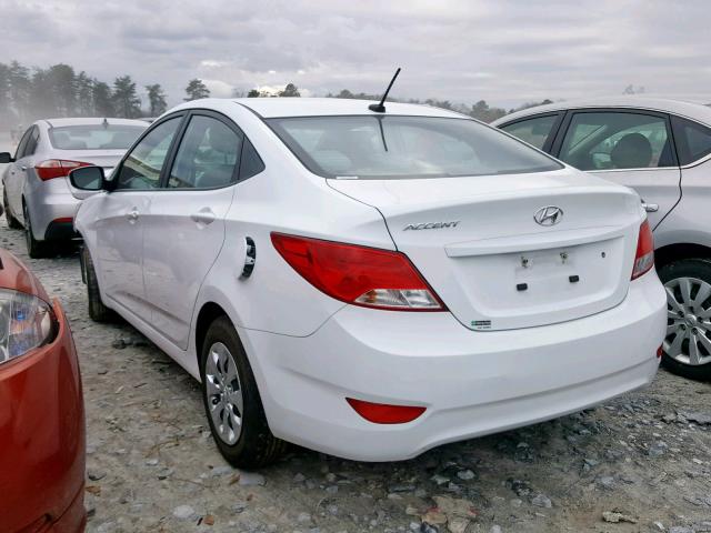 KMHCT4AE3HU203986 - 2017 HYUNDAI ACCENT SE WHITE photo 3