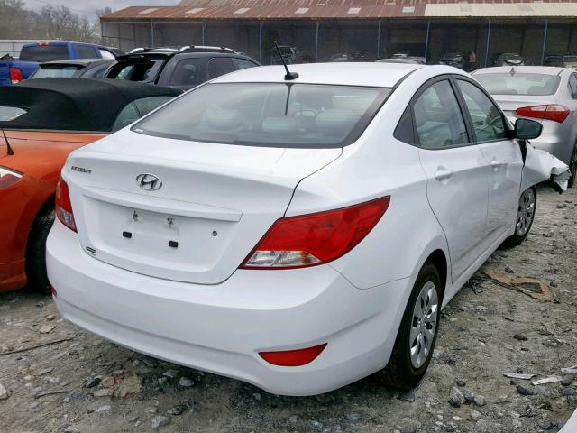 KMHCT4AE3HU203986 - 2017 HYUNDAI ACCENT SE WHITE photo 4