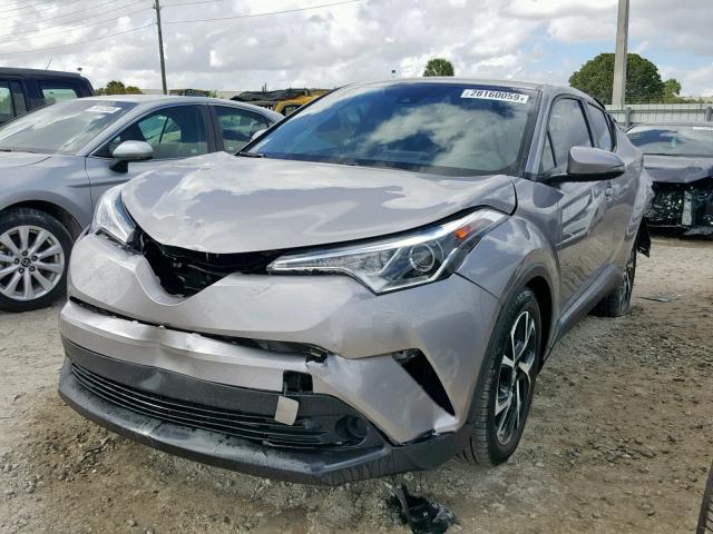 NMTKHMBX8JR043906 - 2018 TOYOTA C-HR XLE GRAY photo 2