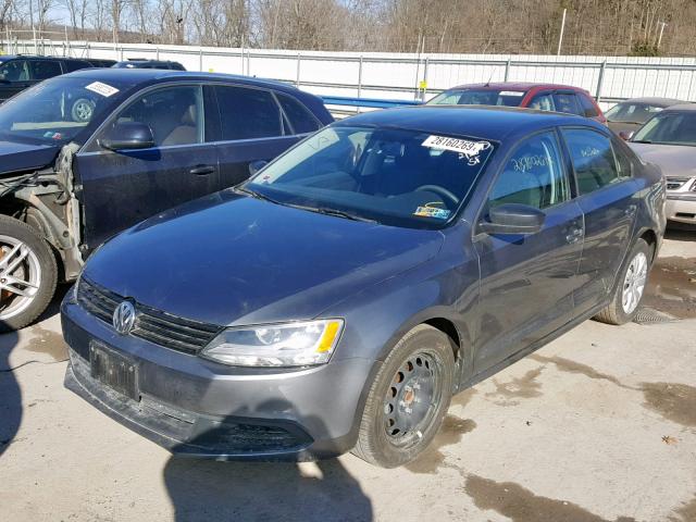 3VW2K7AJ6CM354218 - 2012 VOLKSWAGEN JETTA BASE Մոխրագույն լուսանկար 2