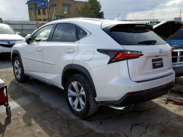 JTJBARBZ5H2100002 - 2017 LEXUS NX 200T WHITE photo 3