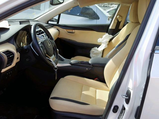 JTJBARBZ5H2100002 - 2017 LEXUS NX 200T WHITE photo 5