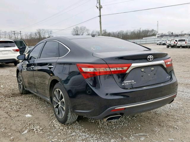 4T1BK1EB8HU253795 - 2017 TOYOTA AVALON XLE BLACK photo 3