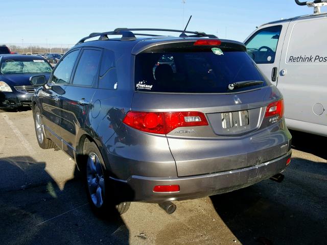 5J8TB18207A022377 - 2007 ACURA RDX GRAY photo 3