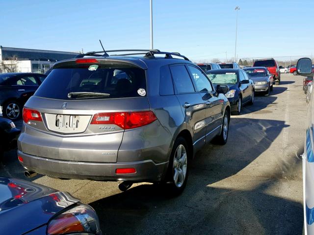 5J8TB18207A022377 - 2007 ACURA RDX GRAY photo 4