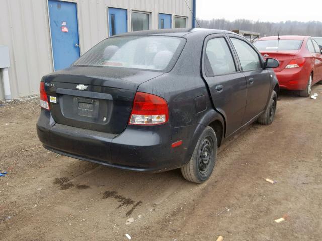 KL1TD526X5B447129 - 2005 CHEVROLET AVEO BASE Қара фото 4