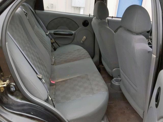 KL1TD526X5B447129 - 2005 CHEVROLET AVEO BASE Қара фото 6
