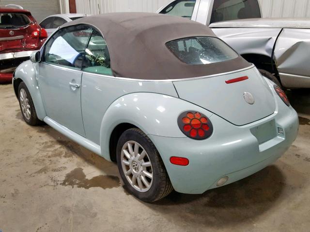 3VWCM31Y05M367604 - 2005 VOLKSWAGEN NEW BEETLE ლურჯი ფოტო 3
