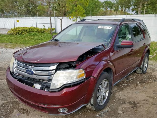 1FMDK02W68GA29529 - 2008 FORD TAURUS X S RED photo 2