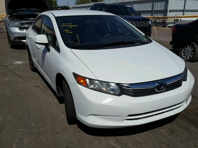 19XFB2F56CE305968 - 2012 HONDA CIVIC LX WHITE photo 1