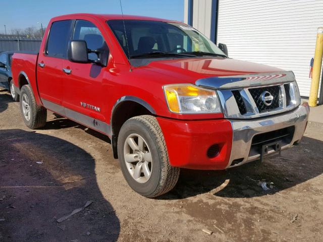 1N6AA0EC7BN309259 - 2011 NISSAN TITAN S RED photo 1