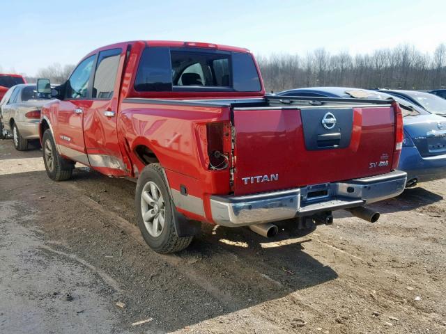 1N6AA0EC7BN309259 - 2011 NISSAN TITAN S RED photo 3