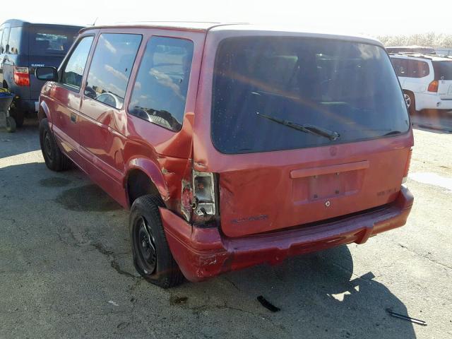 2P4GH2531SR143971 - 1995 PLYMOUTH VOYAGER BURGUNDY photo 3