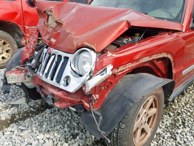 1J4GK58K76W141479 - 2006 JEEP LIBERTY LI RED photo 10