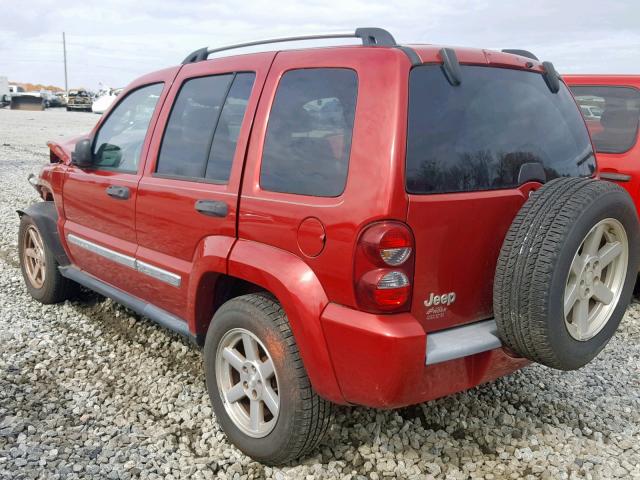 1J4GK58K76W141479 - 2006 JEEP LIBERTY LI RED photo 3