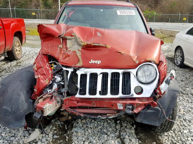 1J4GK58K76W141479 - 2006 JEEP LIBERTY LI RED photo 9