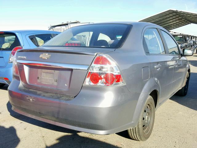 KL1TD5DE0AB129146 - 2010 CHEVROLET AVEO LS CHARCOAL photo 4