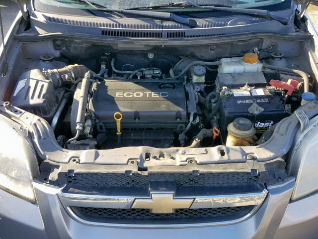 KL1TD5DE0AB129146 - 2010 CHEVROLET AVEO LS CHARCOAL photo 7