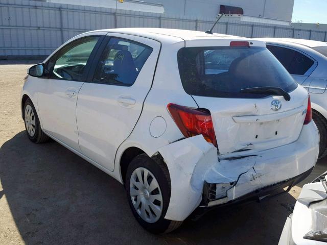 VNKKTUD37HA080180 - 2017 TOYOTA YARIS L WHITE photo 3