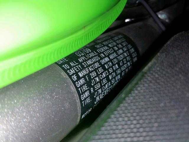 JKAEXEC149DA36957 - 2009 KAWASAKI EX650 C 绿色 照片 10