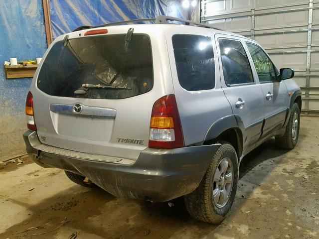 4F2CZ94184KM25390 - 2004 MAZDA TRIBUTE LX SILVER photo 4