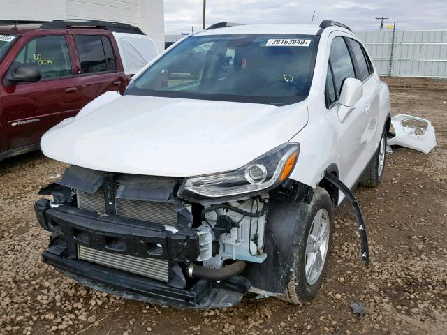 3GNCJLSB4HL183175 - 2017 CHEVROLET TRAX 1LT WHITE photo 2