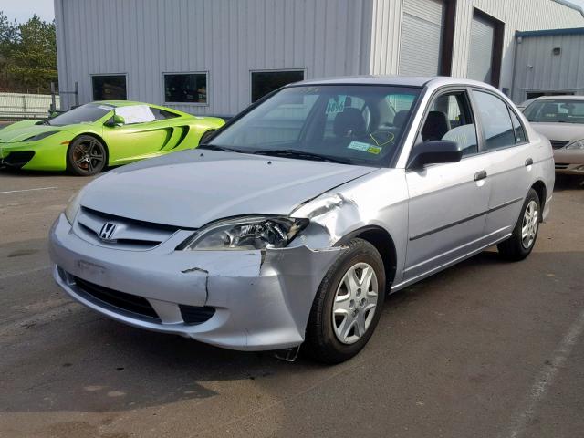 2HGES16464H638661 - 2004 HONDA CIVIC DX SILVER photo 2