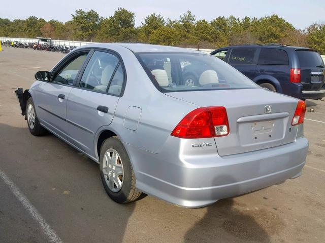 2HGES16464H638661 - 2004 HONDA CIVIC DX SILVER photo 3