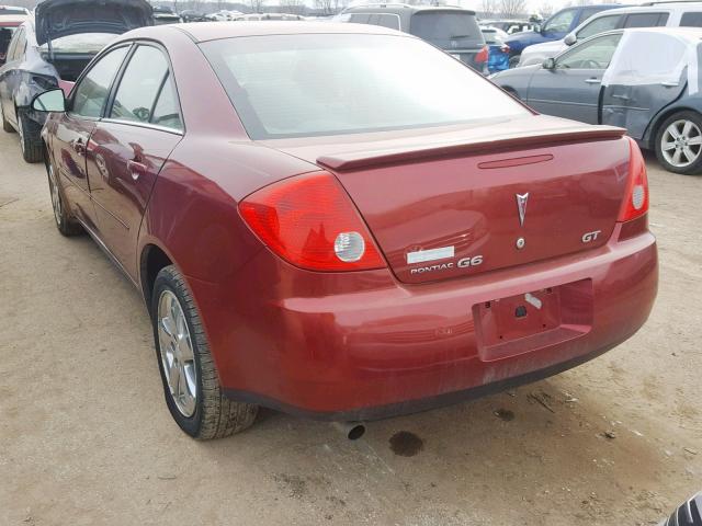 1G2ZH57NX84125627 - 2008 PONTIAC G6 GT MAROON photo 3