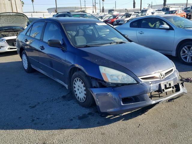 1HGCM56176A063874 - 2006 HONDA ACCORD VAL BLUE photo 1