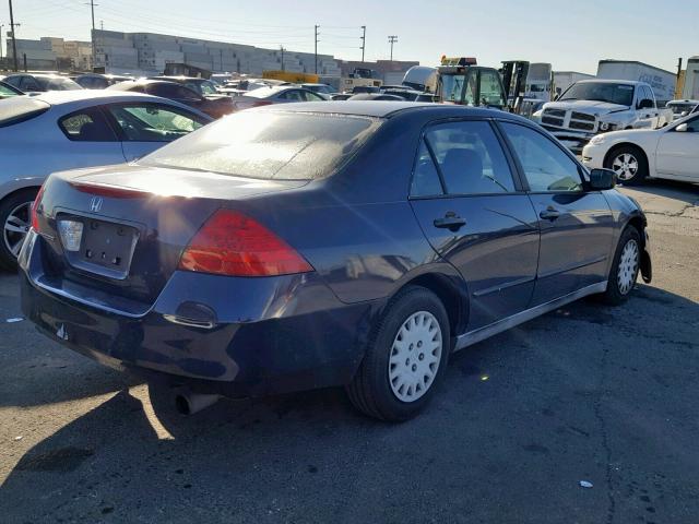 1HGCM56176A063874 - 2006 HONDA ACCORD VAL BLUE photo 4