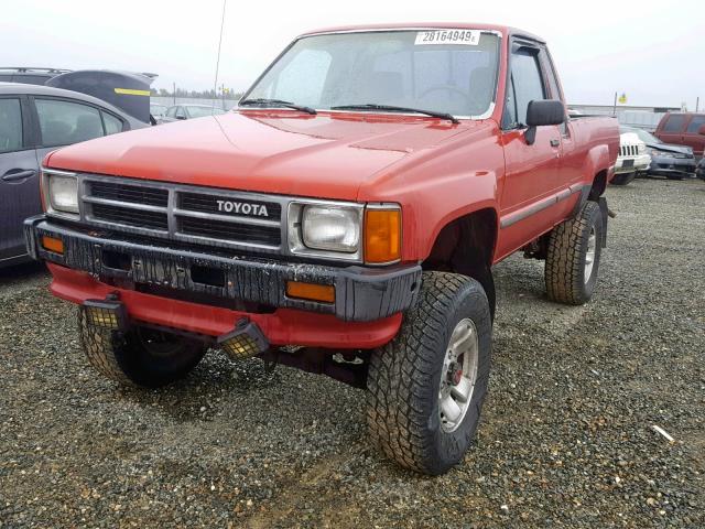 JT4RN67SXH5065696 - 1987 TOYOTA PICKUP XTR RED photo 2