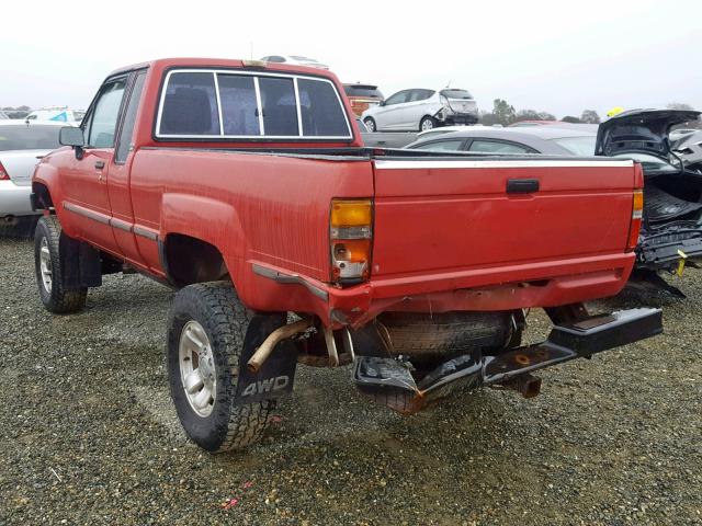 JT4RN67SXH5065696 - 1987 TOYOTA PICKUP XTR RED photo 3