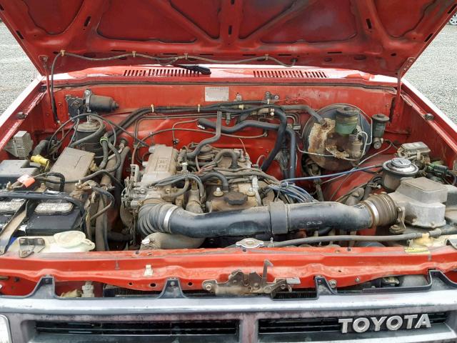 JT4RN67SXH5065696 - 1987 TOYOTA PICKUP XTR RED photo 7