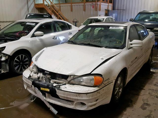 1G2NV52E21C161970 - 2001 PONTIAC GRAND AM G WHITE photo 2