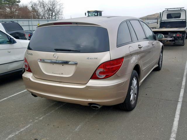 4JGCB65E96A010152 - 2006 MERCEDES-BENZ R 350 BEIGE photo 4