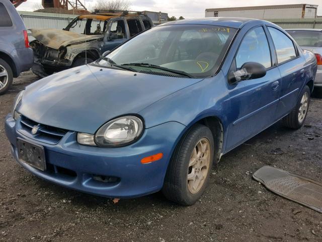 1B3ES56C72D649208 - 2002 DODGE NEON ES BLUE photo 2