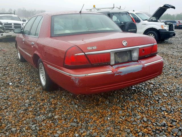 2MEFM75W4YX711443 - 2000 MERCURY GRAND MARQ RED photo 3