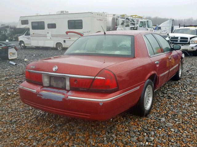 2MEFM75W4YX711443 - 2000 MERCURY GRAND MARQ RED photo 4