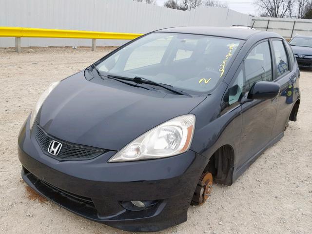 JHMGE8H47AC017253 - 2010 HONDA FIT SPORT BLACK photo 2