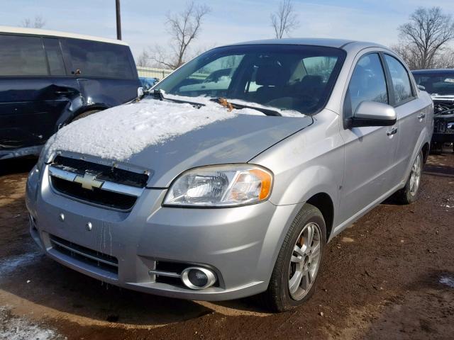 KL1TG56E09B333543 - 2009 CHEVROLET AVEO LT SILVER photo 2