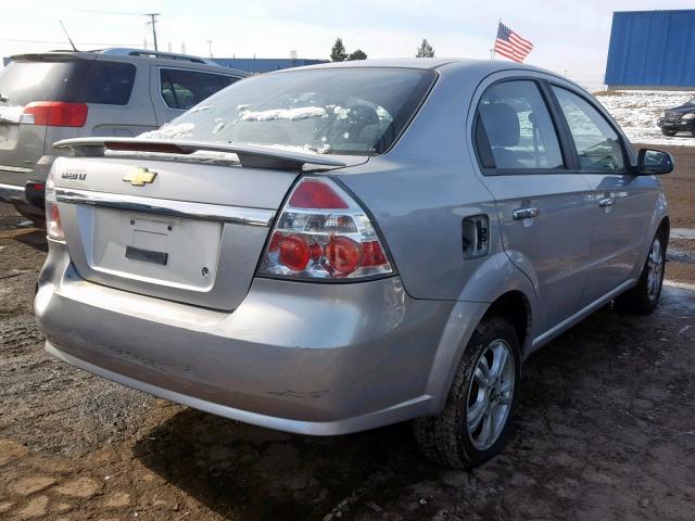 KL1TG56E09B333543 - 2009 CHEVROLET AVEO LT SILVER photo 4