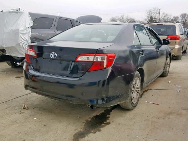 4T1BD1FK3EU121127 - 2014 TOYOTA CAMRY HYBR BLACK photo 4