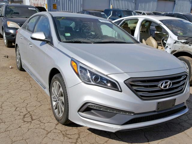 5NPE34AFXFH045871 - 2015 HYUNDAI SONATA SPO SILVER photo 1