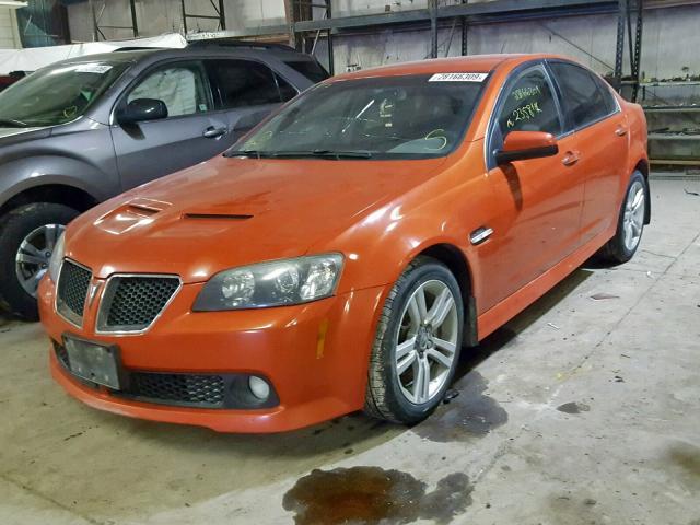 6G2ER57758L147203 - 2008 PONTIAC G8 ORANGE photo 2